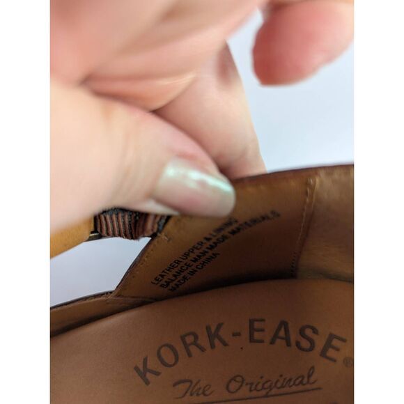 Kork-Ease Priscilla Tan leather platform Mary Jane pump heels womens 5 - Picture 8 of 10